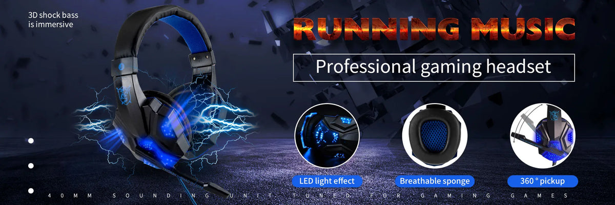 SonicWave LED Gaming Headset