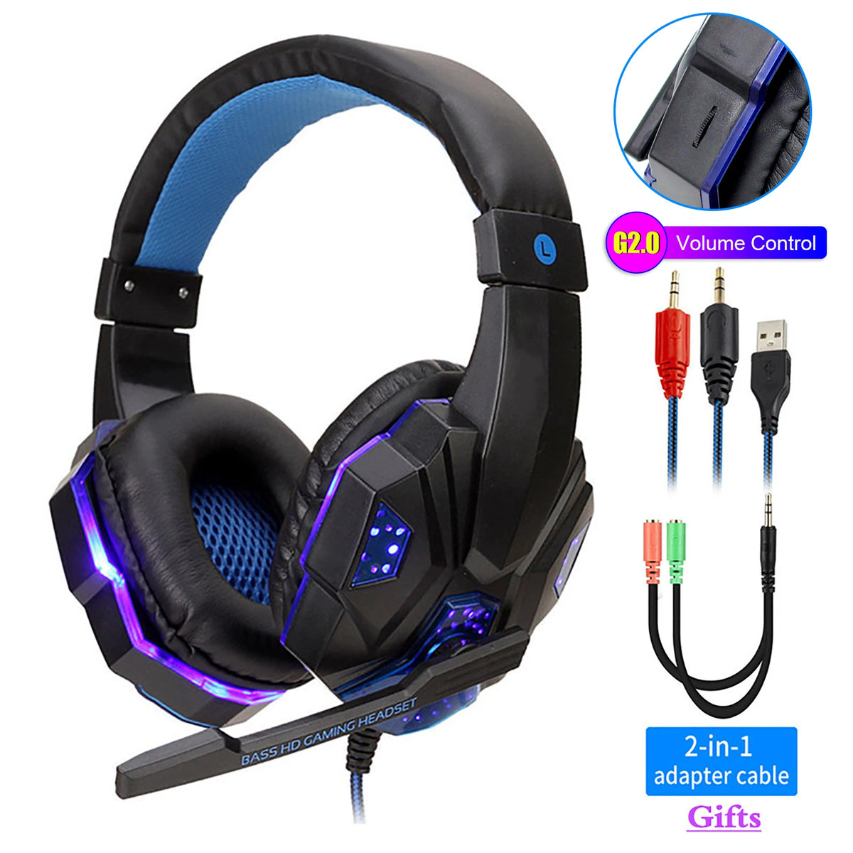 SonicWave LED Gaming Headset