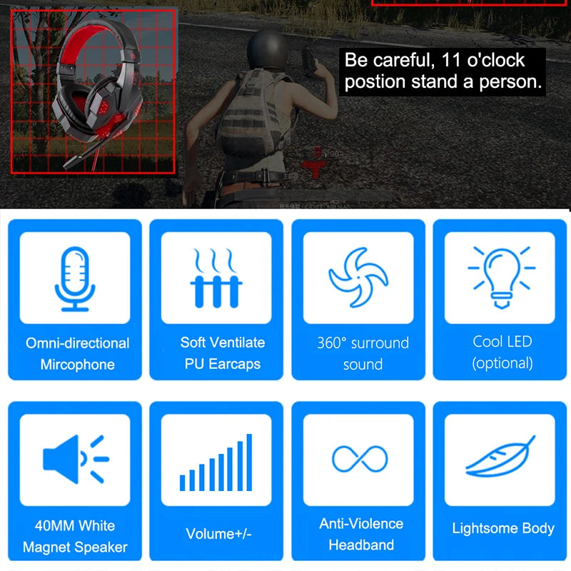 SonicWave LED Gaming Headset