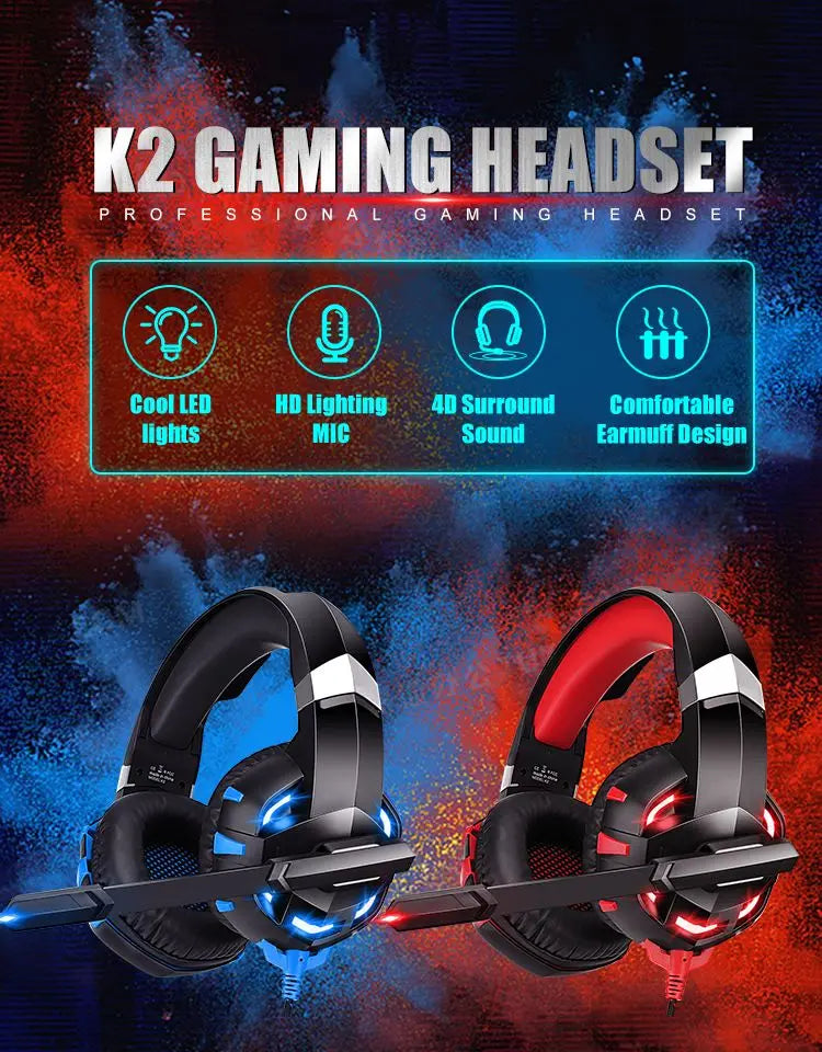 SonicWave LED Gaming Headset