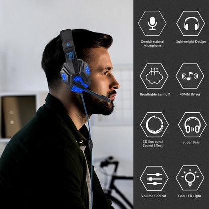 SonicWave LED Gaming Headset