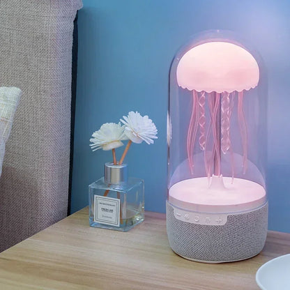 Colorful Jellyfish Lamp Bluetooth Speaker HiFi Stereo Speaker with Lights for Home Office