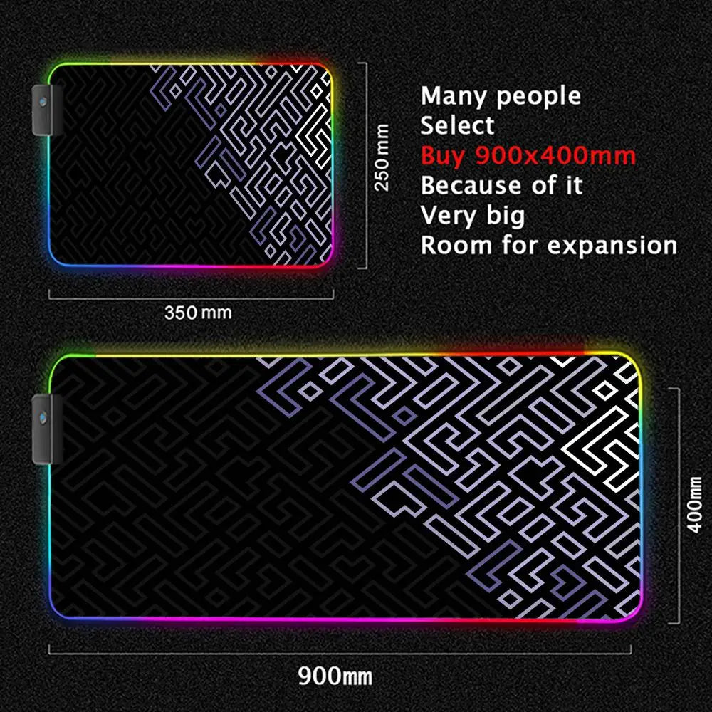 GeoLux XXL RGB Gaming Desk Mat
