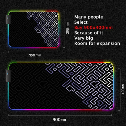 GeoLux XXL RGB Gaming Desk Mat