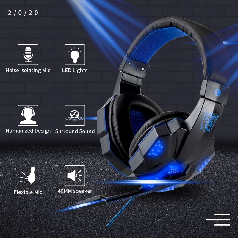 SonicWave LED Gaming Headset