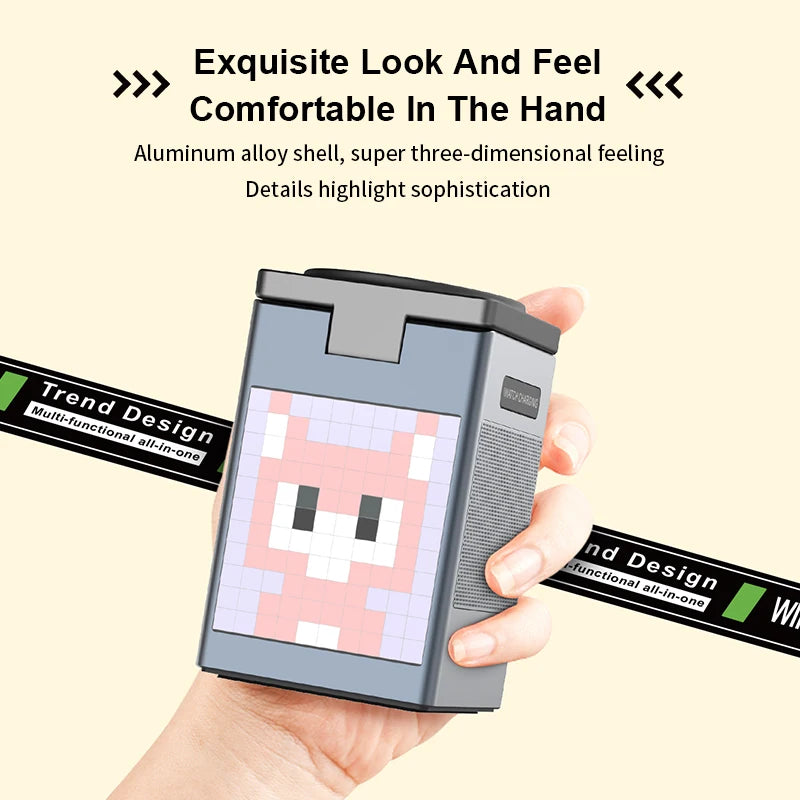 6-in-1 Magnetic Wireless Charging Station with Bluetooth Speaker & Alarm Clock