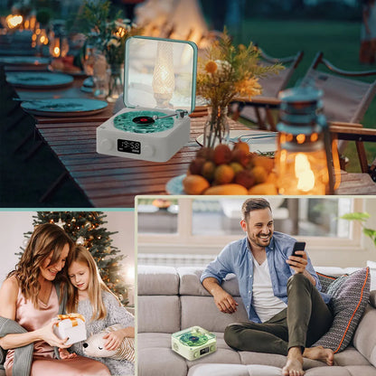 Mini Retro White Noise Bluetooth Speaker with RGB lights