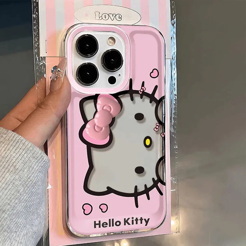 Hello Kitty Pink Face Bow Strap Phone Case