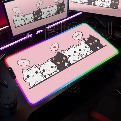 KittyGlow RGB Gaming Desk Mat