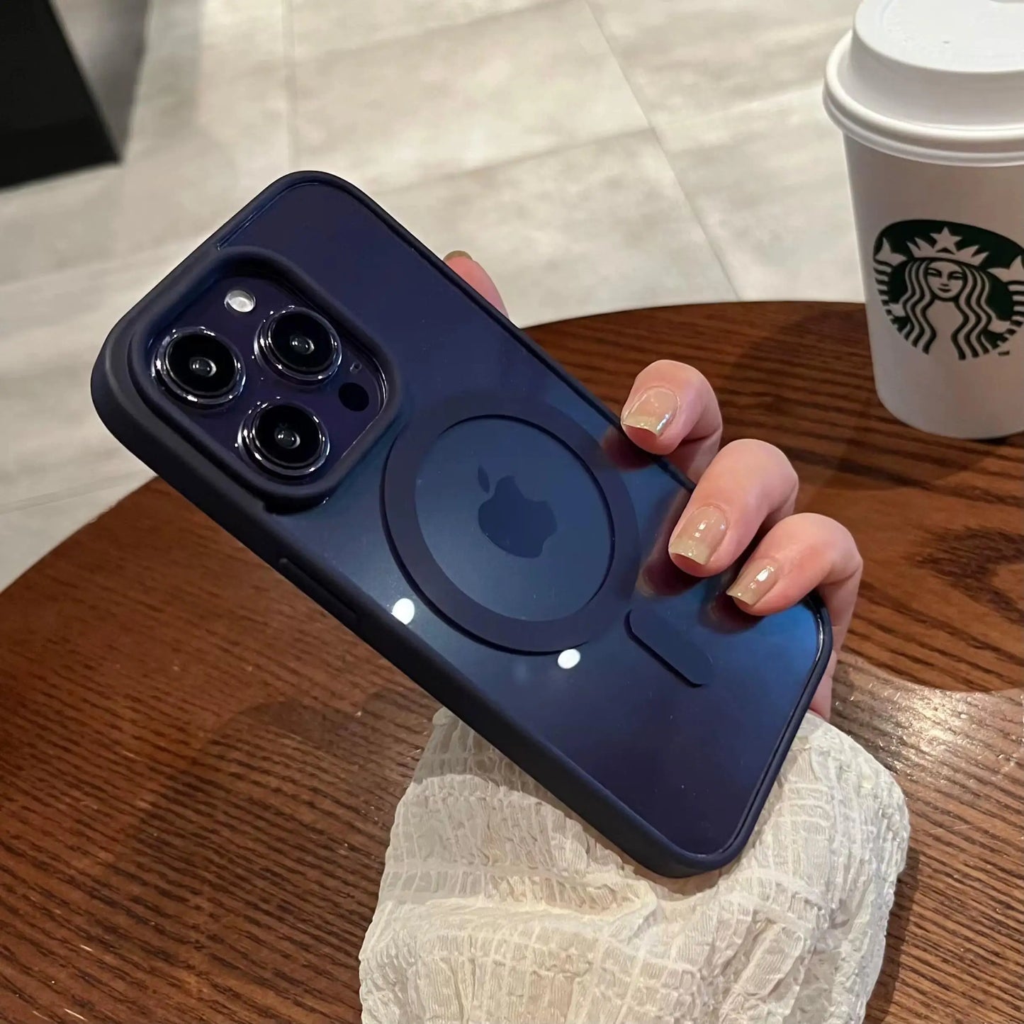 Transparent Magnetic Shockproof iPhone case with Wireless Charging