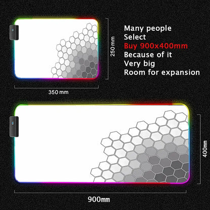GeoLux XXL RGB Gaming Desk Mat