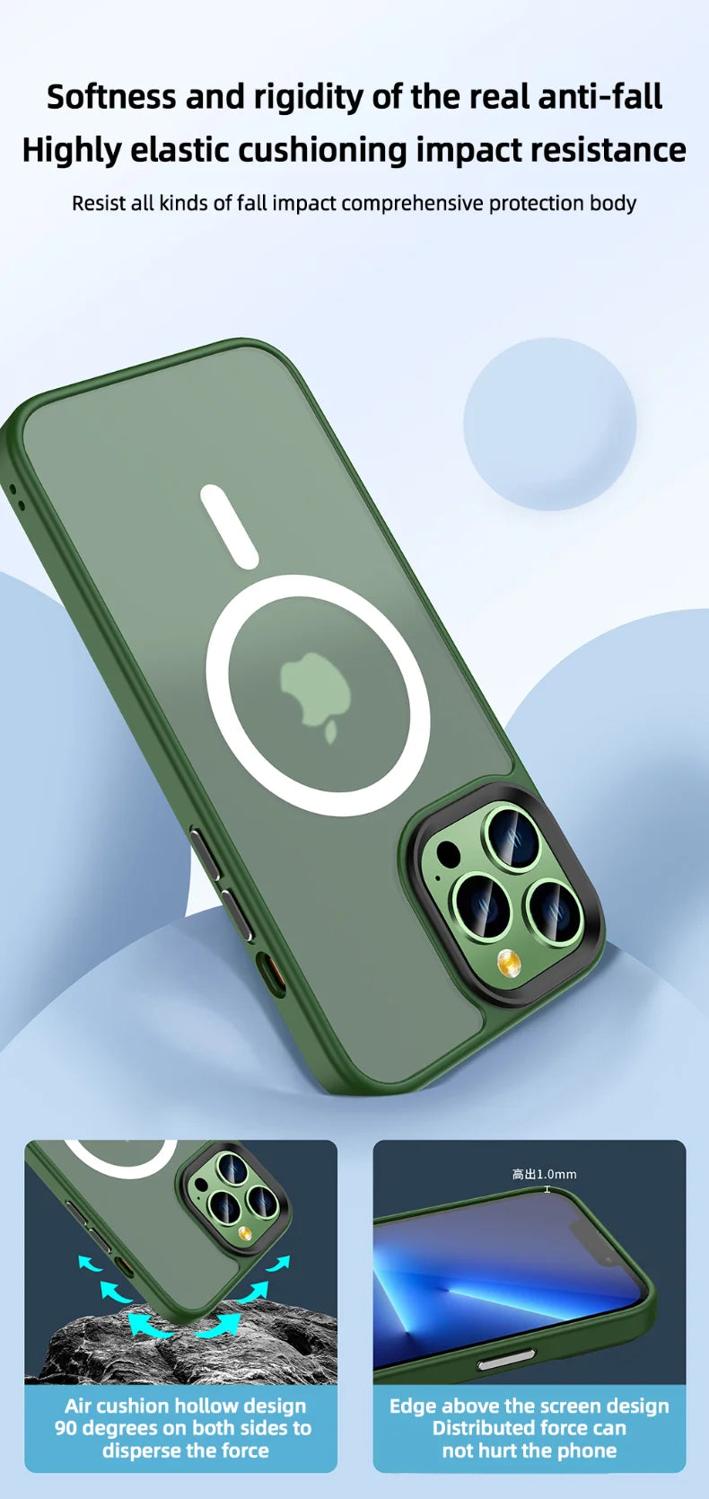 Matte Magsafe iPhone Case for Magnetic Charging