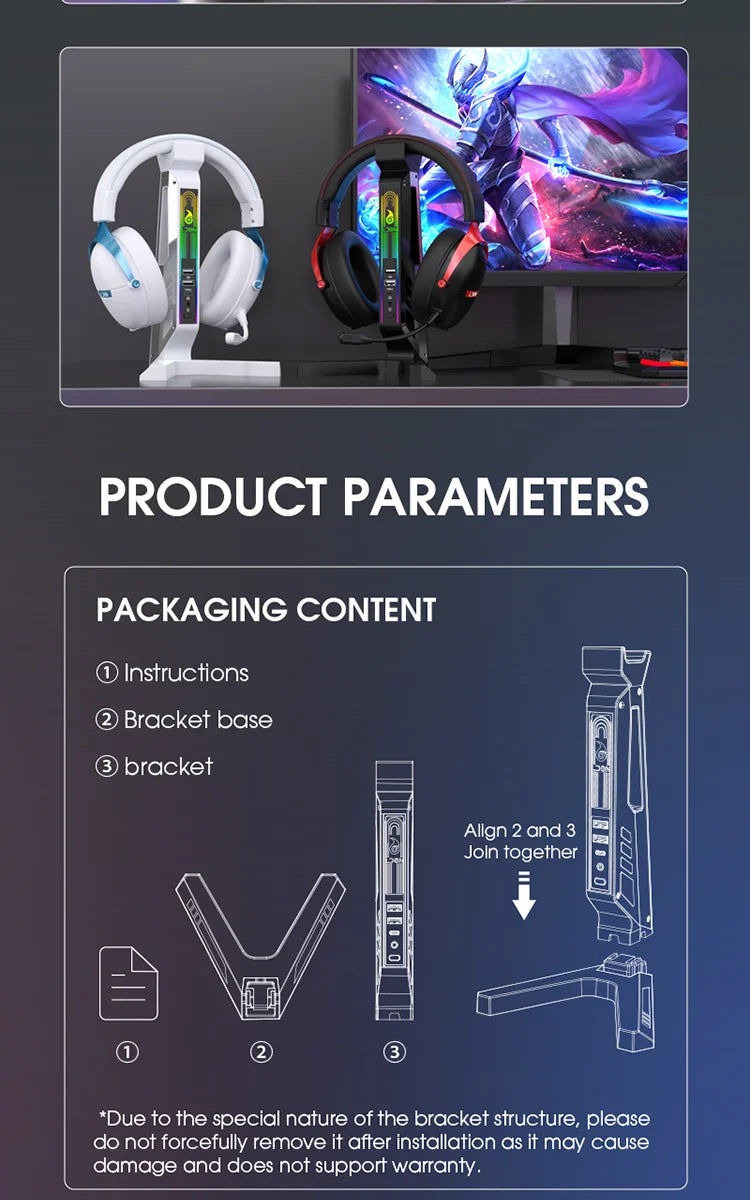 SoundSync RGB Headset Stand