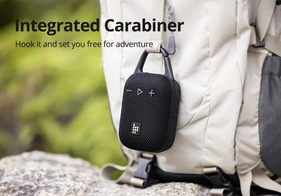 Portable Waterproof Bluetooth Speaker with Hook 20H of Playtime