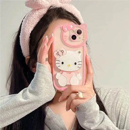 Sanrio Hello Kitty Phone Case with Mirror For iPhone