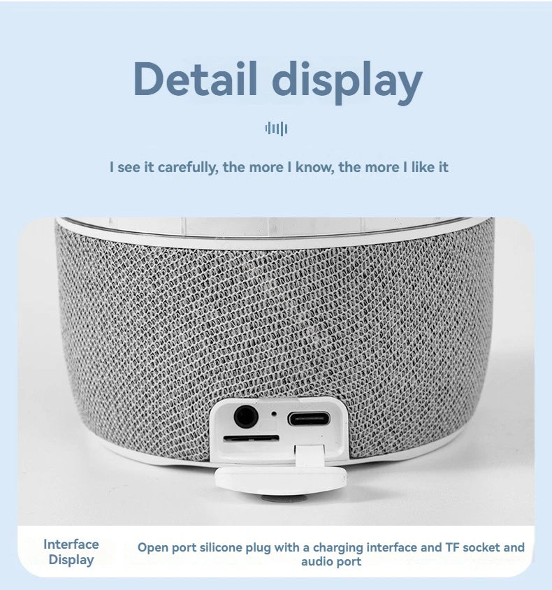 Colorful Jellyfish Lamp Bluetooth Speaker HiFi Stereo Speaker with Lights for Home Office