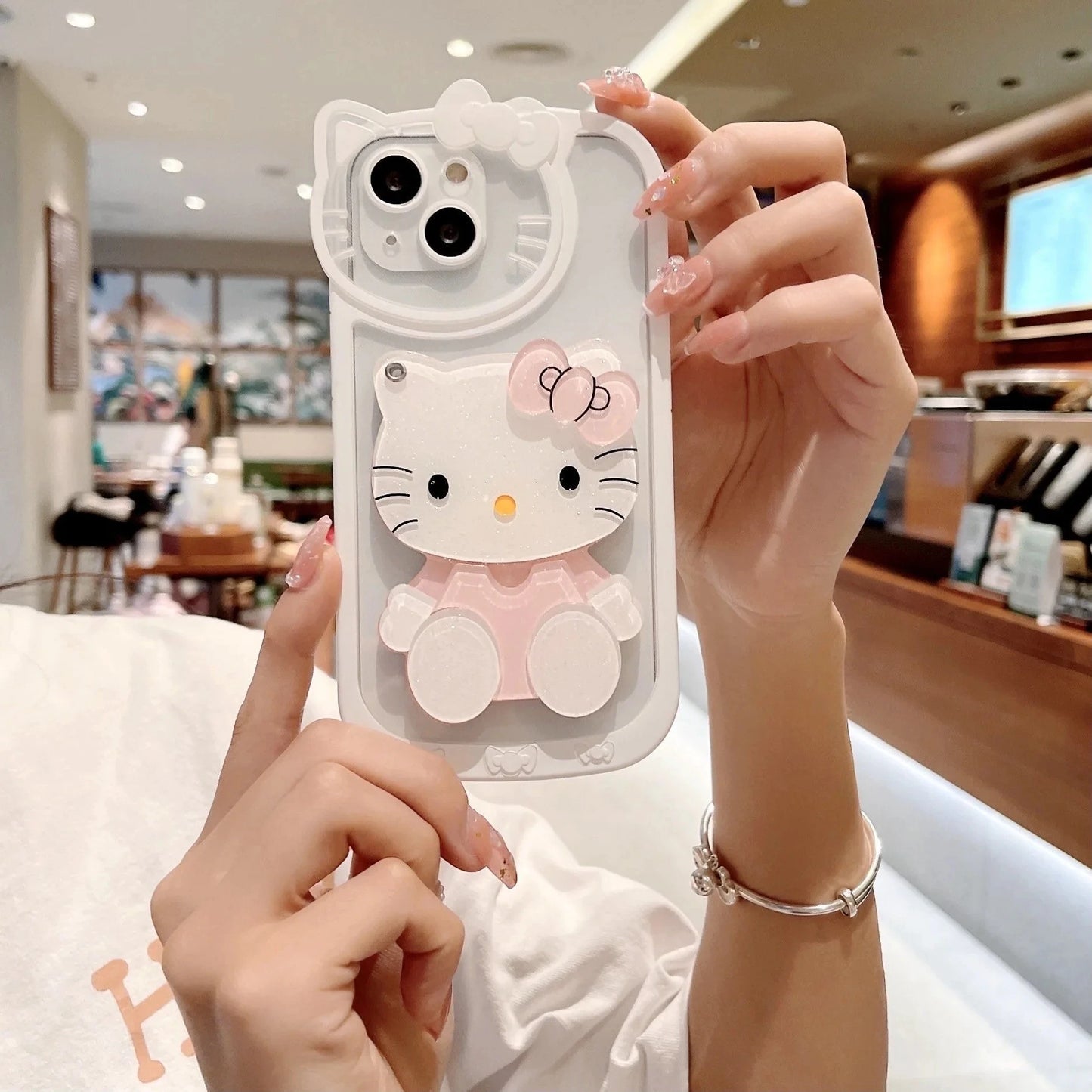 Sanrio Hello Kitty Phone Case with Mirror For iPhone