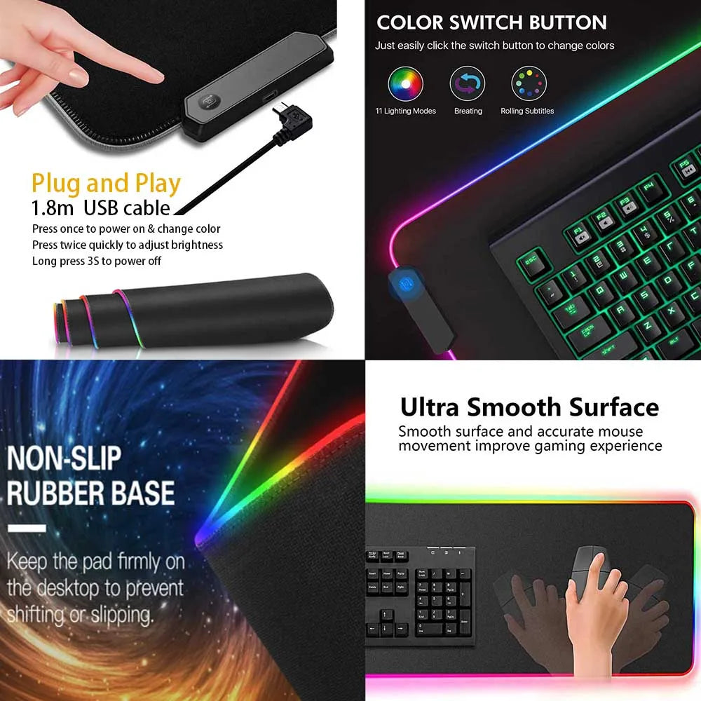 DragonFire XXL RGB Gaming Desk Mat