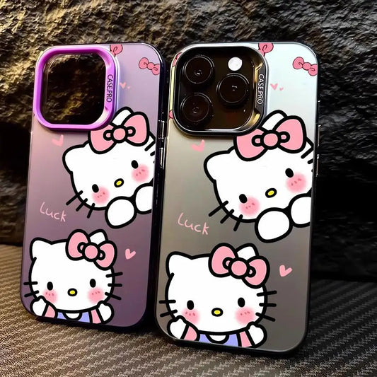 Matte Black Hello Kitty Phone Case