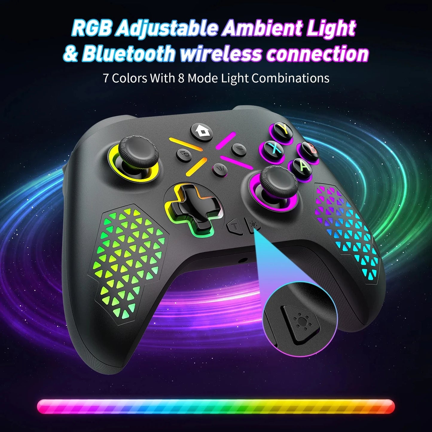 Wireless Xbox One Controller for Xbox with RGB LED -Compatible with Xbox One, XboxOne X/S, Xbox Series X/S ,Windows PC