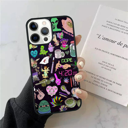 Leaf Weed 420 Smoking Phone Case Cover