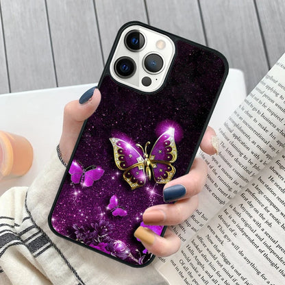 Pretty Butterfly iPhone Case -NEON SPARKLY BUTTERFLIES for iPhone 16 15 14 Pro MAX Plus cover shell