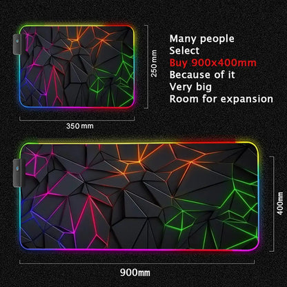 GeoLux XXL RGB Gaming Desk Mat