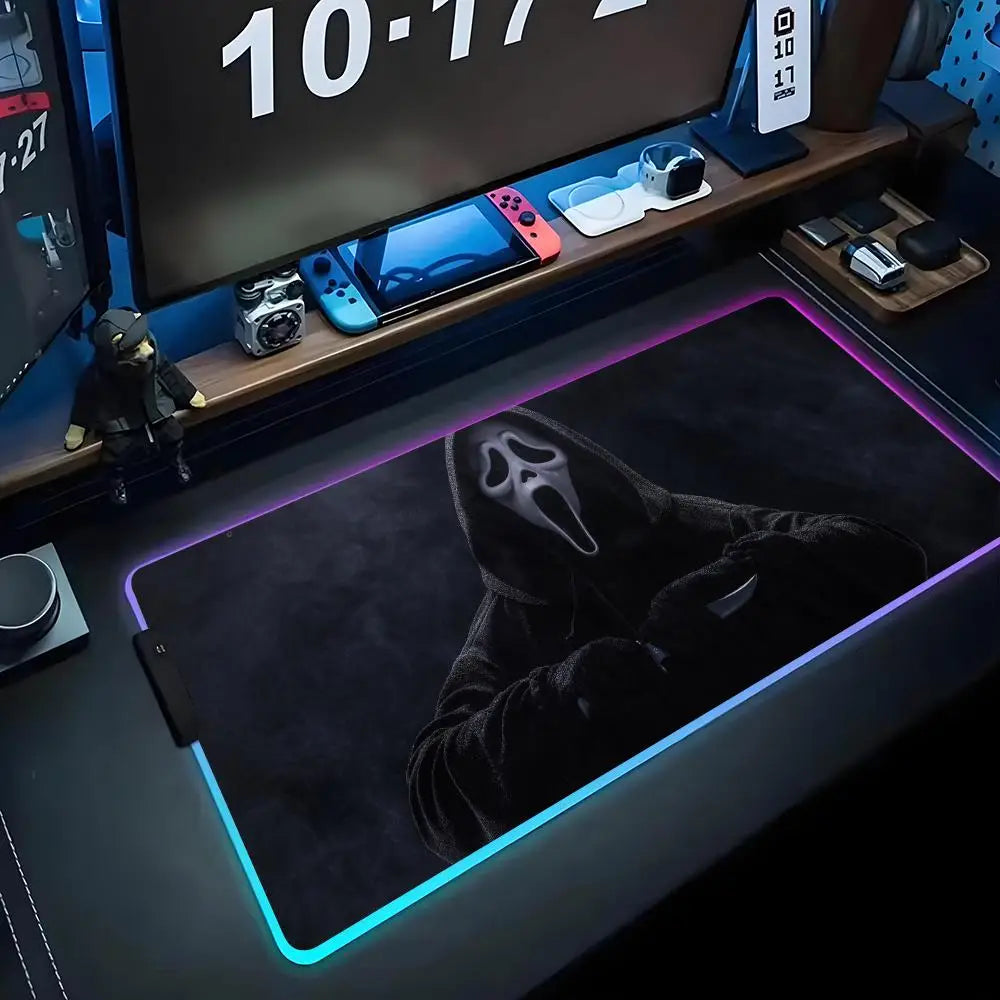 Ghost Face RGB Gaming Desk Mat