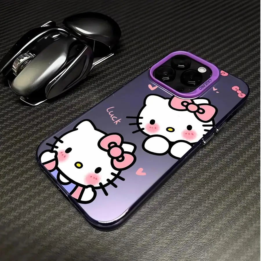 Matte Black Hello Kitty Phone Case