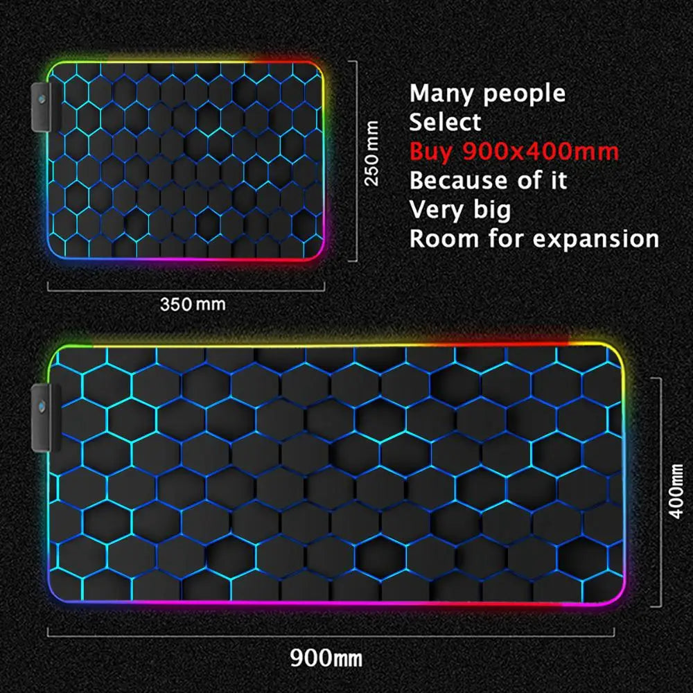 GeoLux XXL RGB Gaming Desk Mat