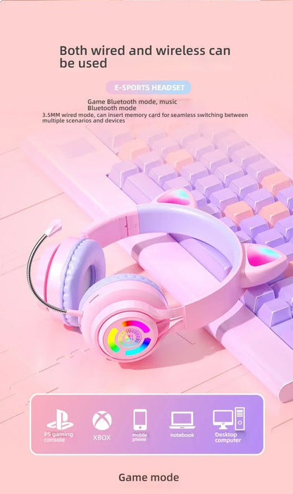 NekoSound RGB Cat Ear Gaming Headset