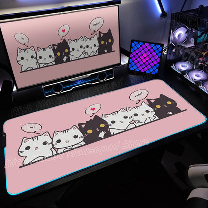 KittyGlow RGB Gaming Desk Mat