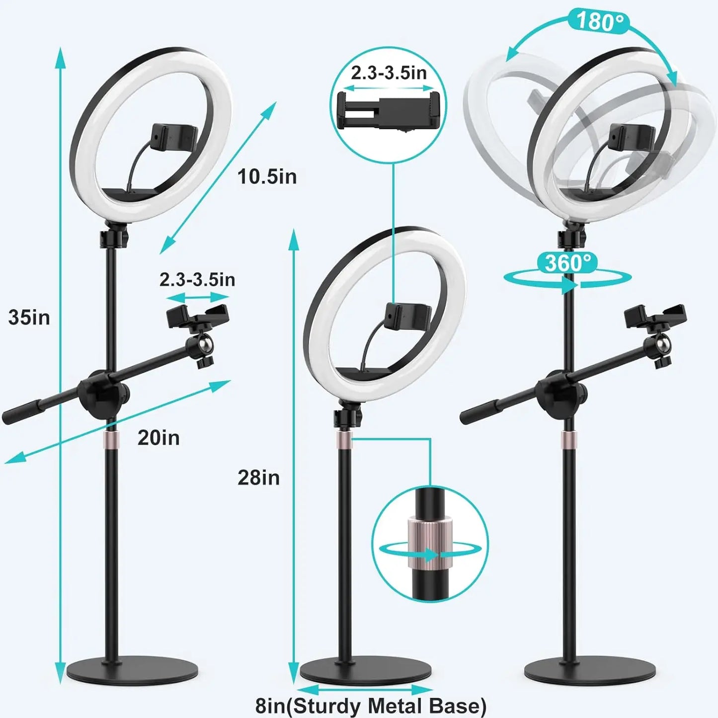 HaloRing Pro 10.5" RGB Desk Light
