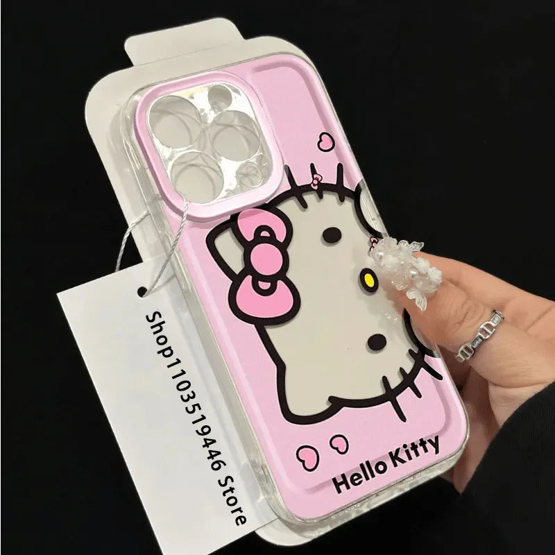 Hello Kitty Pink Face Bow Strap Phone Case
