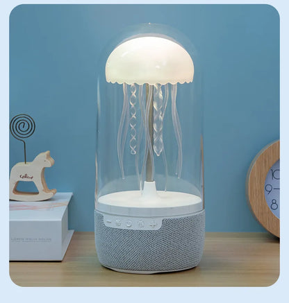 Colorful Jellyfish Lamp Bluetooth Speaker HiFi Stereo Speaker with Lights for Home Office