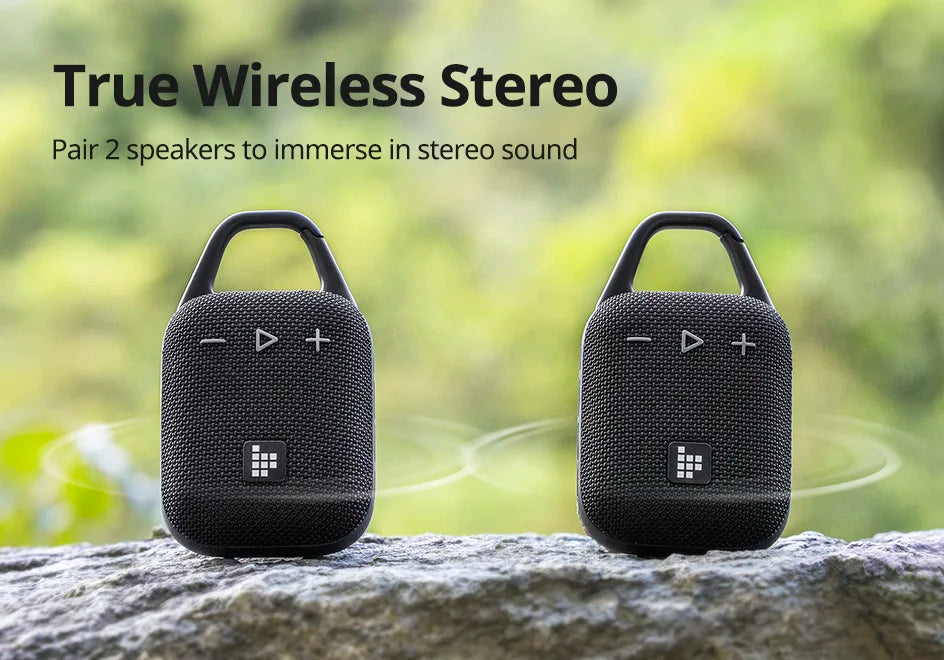 Portable Waterproof Bluetooth Speaker with Hook 20H of Playtime