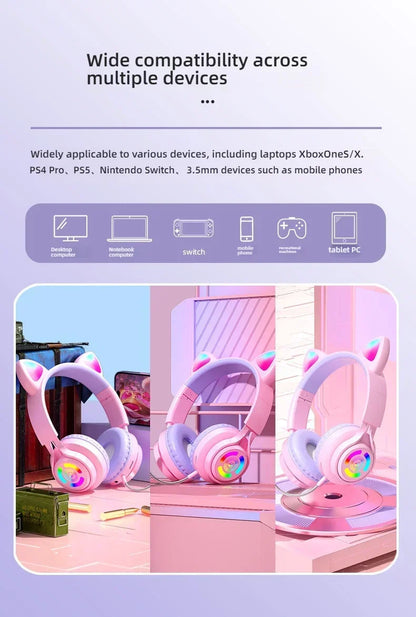 NekoSound RGB Cat Ear Gaming Headset