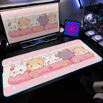 KittyGlow RGB Gaming Desk Mat