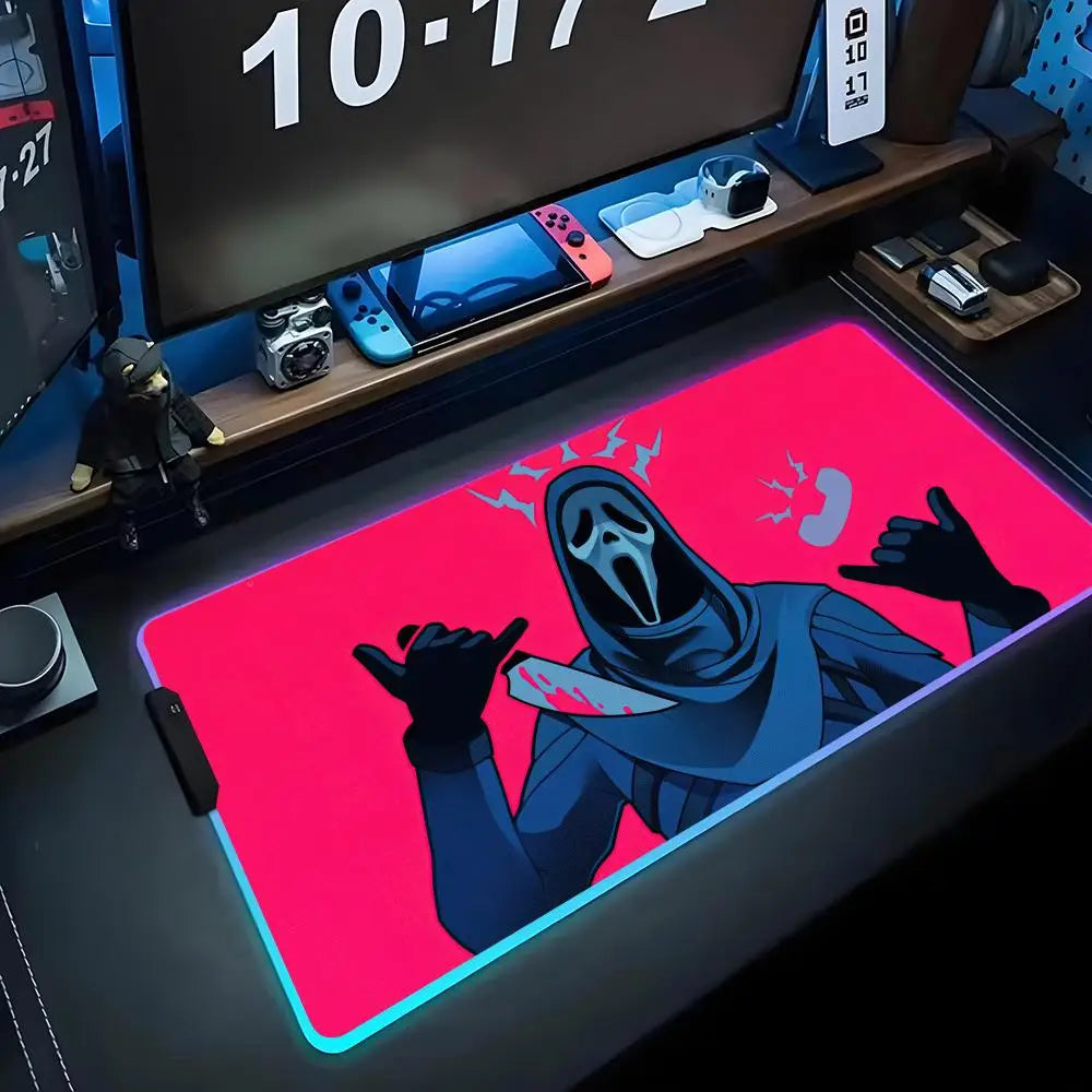 Ghost Face RGB Gaming Desk Mat