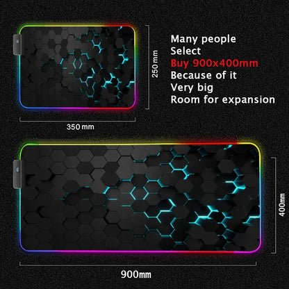 GeoLux XXL RGB Gaming Desk Mat