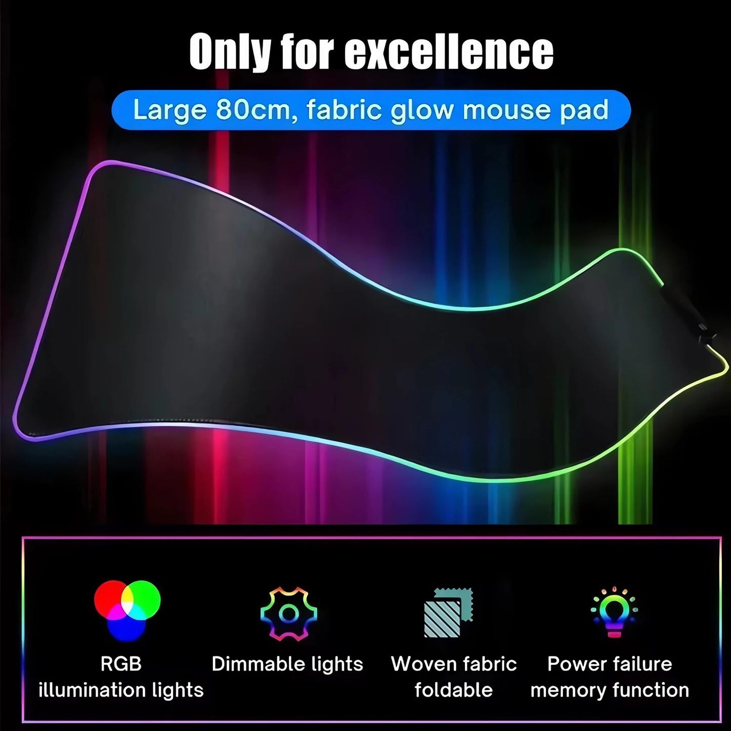 KittyGlow RGB Gaming Desk Mat