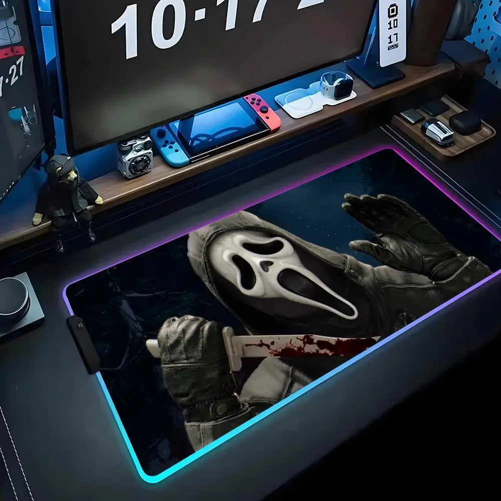 Ghost Face RGB Gaming Desk Mat