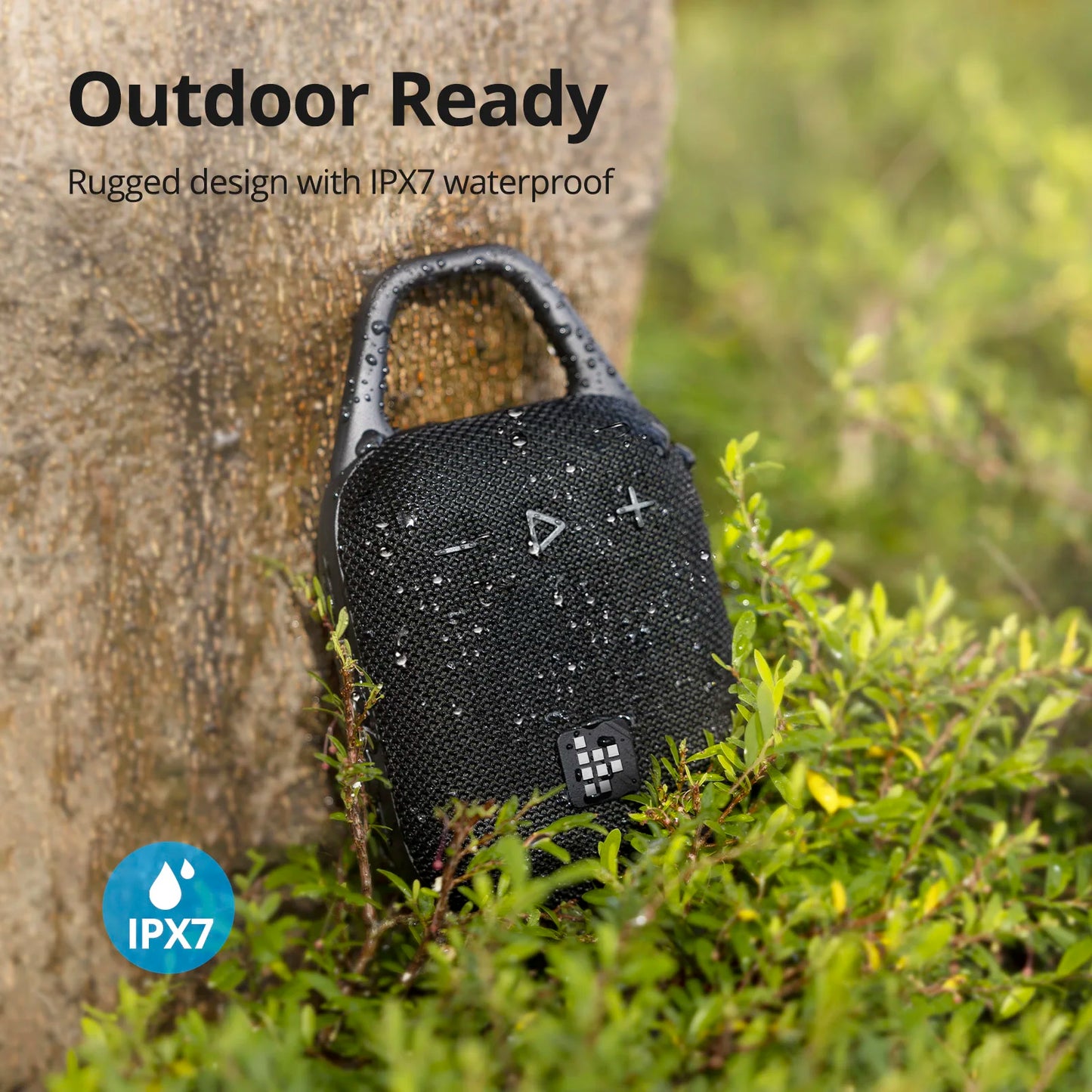 Portable Waterproof Bluetooth Speaker with Hook 20H of Playtime