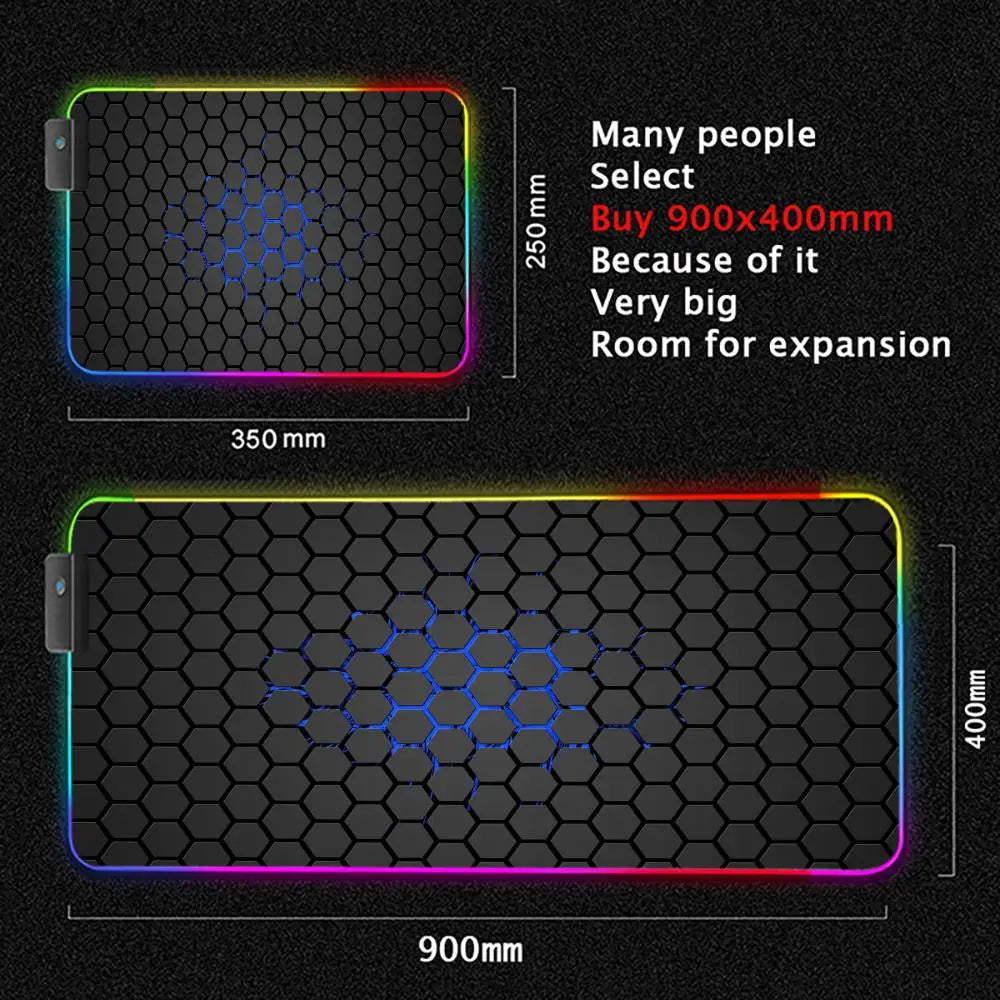 GeoLux XXL RGB Gaming Desk Mat