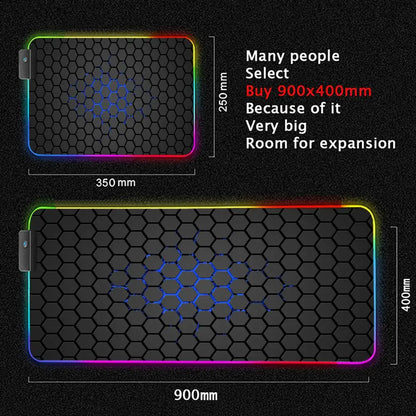 GeoLux XXL RGB Gaming Desk Mat