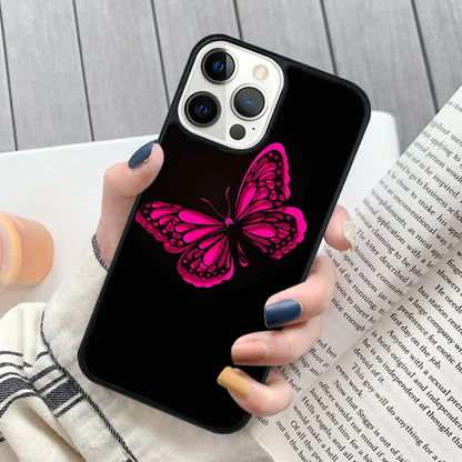 Pretty Butterfly iPhone Case -NEON SPARKLY BUTTERFLIES for iPhone 16 15 14 Pro MAX Plus cover shell