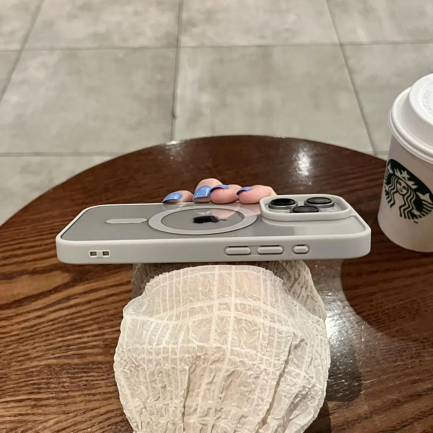 Transparent Magnetic Shockproof iPhone case with Wireless Charging