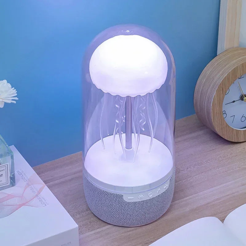 Colorful Jellyfish Lamp Bluetooth Speaker HiFi Stereo Speaker with Lights for Home Office