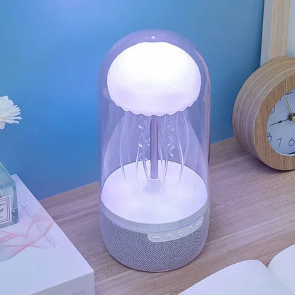 Colorful Jellyfish Lamp Bluetooth Speaker HiFi Stereo Speaker with Lights for Home Office
