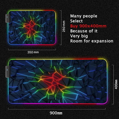 GeoLux XXL RGB Gaming Desk Mat